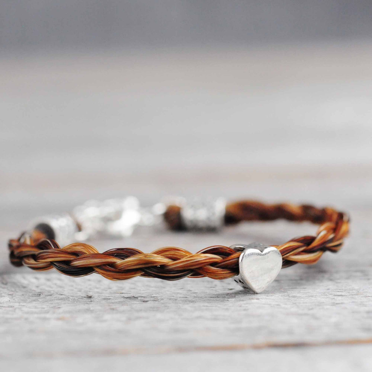 Sterling Donas Heart Horse Hair Bracelet – Spirithorse Designs