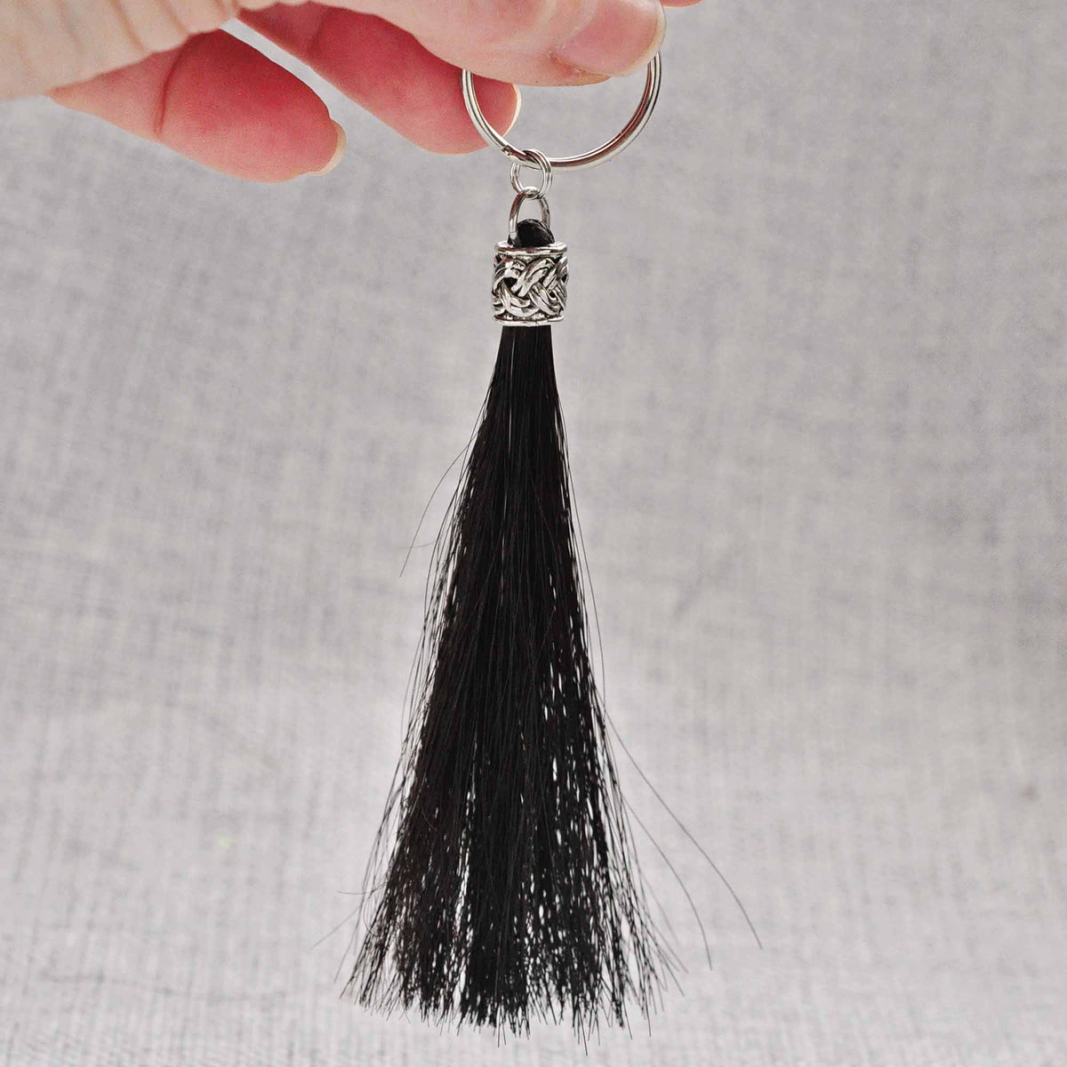 Key Chain Horse Hair Tassel No Accent - San Diego Saddlery