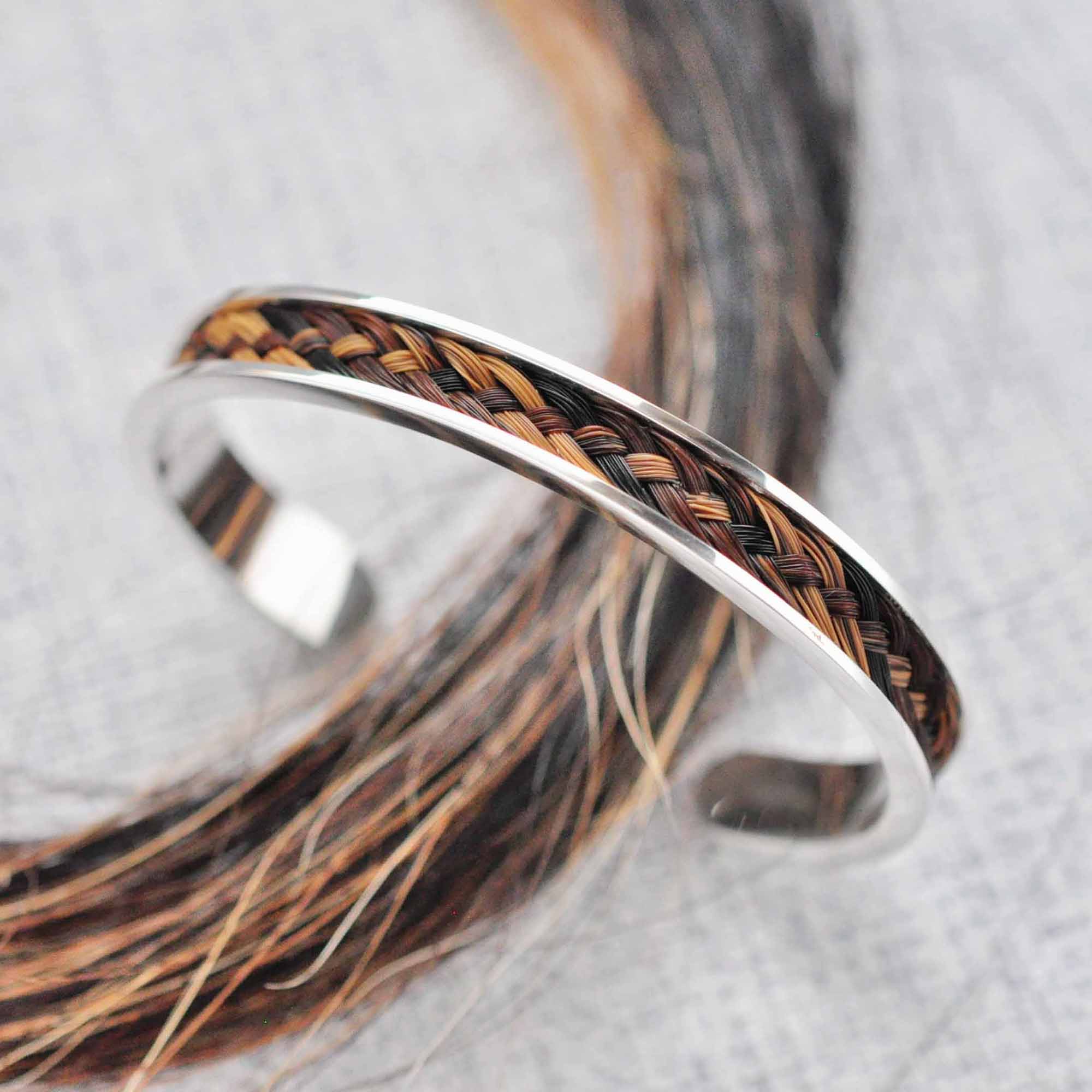 Sterling Cian Horse Hair Cuff Bracelet – Spirithorse Designs