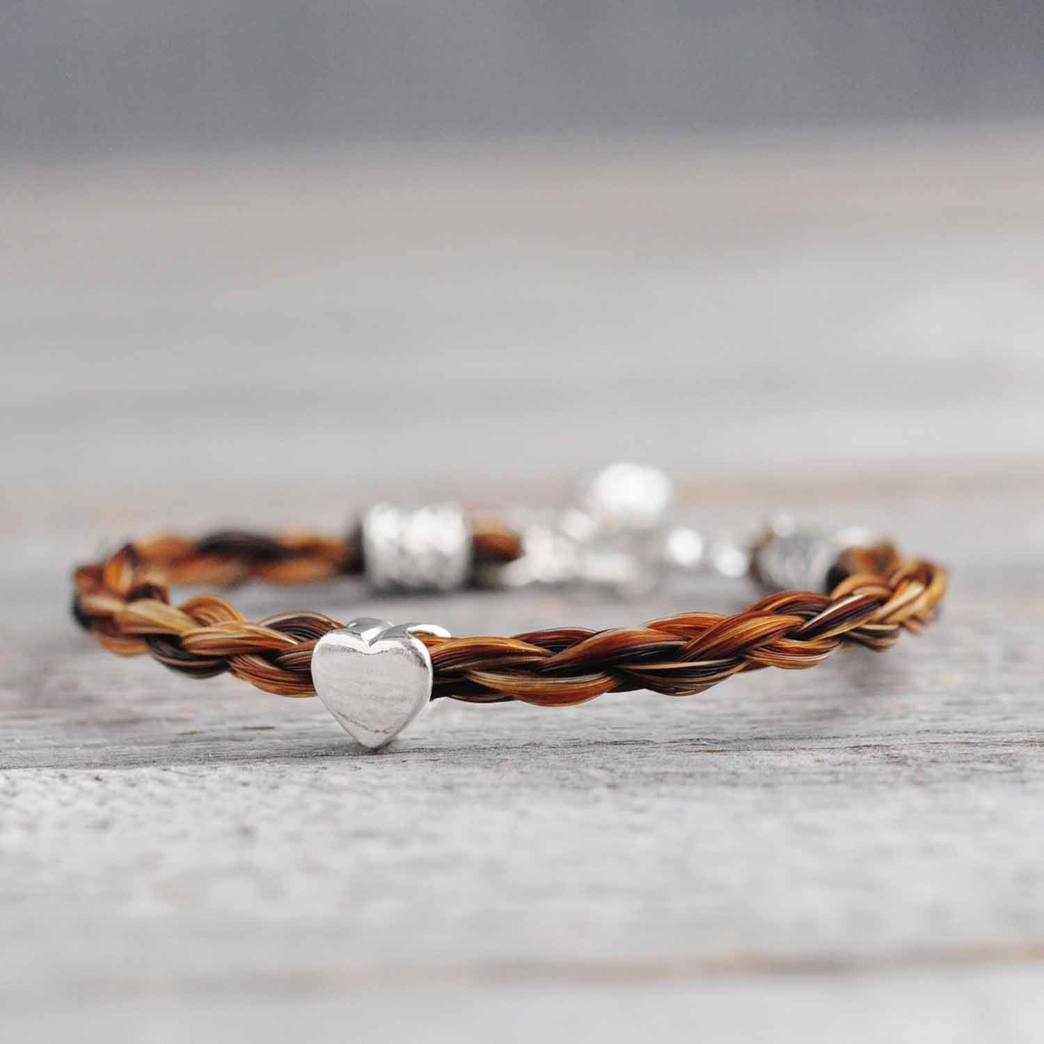Sterling Donas Heart Horse Hair Bracelet – Spirithorse Designs